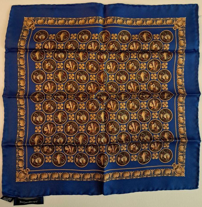 Yves Saint Laurent - Lenço de Bolso Homem Seda - Vintage