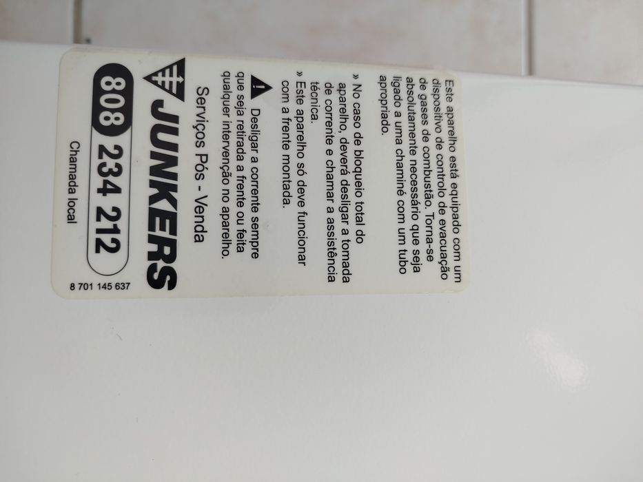 Esquentador junkeres inteligente com ventilador