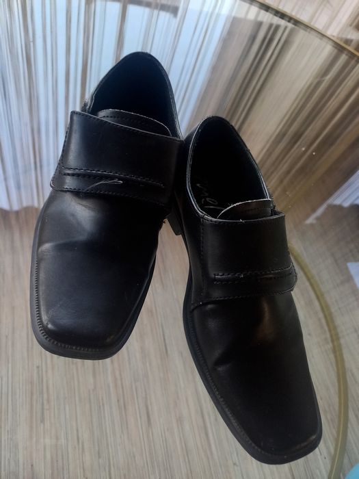 Eleganckie skórzane  buciki rozmiar 33 22 cm Emel buty czarne wyjściowe chłopca