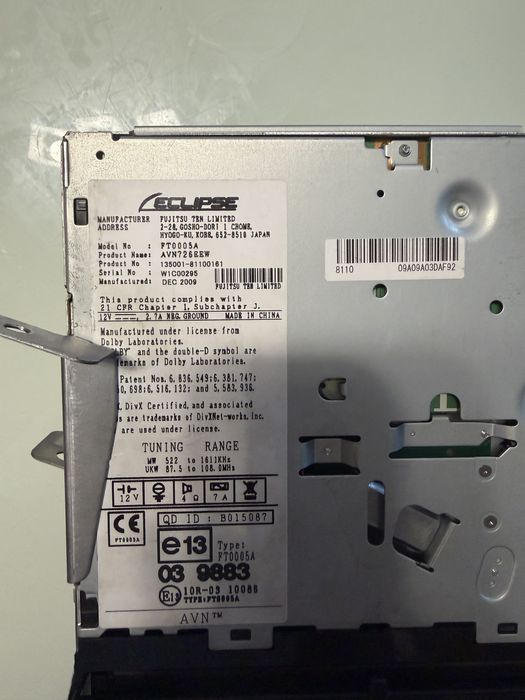 Eclipse oryginalne radio/nawigacja Subaru Legacy Outback 2009-2013