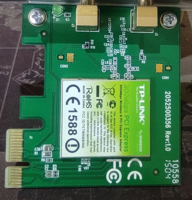 Адаптер Wi-Fi PCI TP-LINK 300 Mbps TL-WN881ND V.1