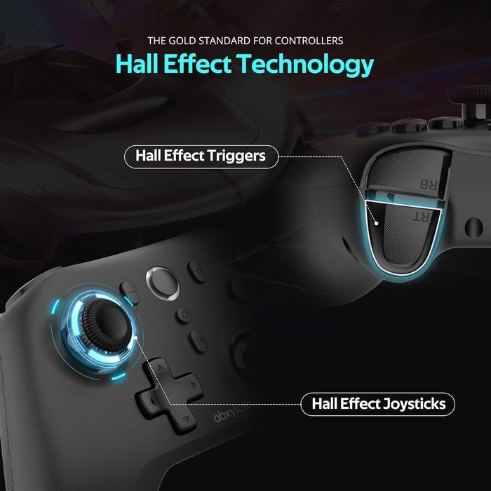 abxylute kontroler do gier Bluetooth 1000 Hz z efektem Halla