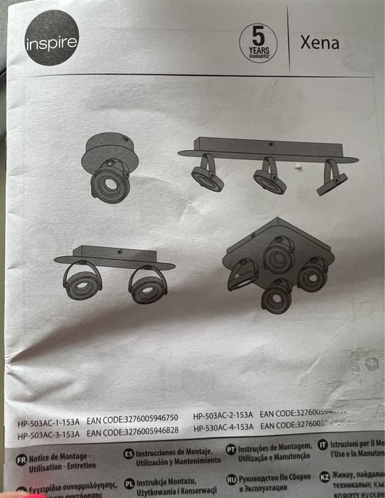 2 apliques Xena chrom LED Inspire