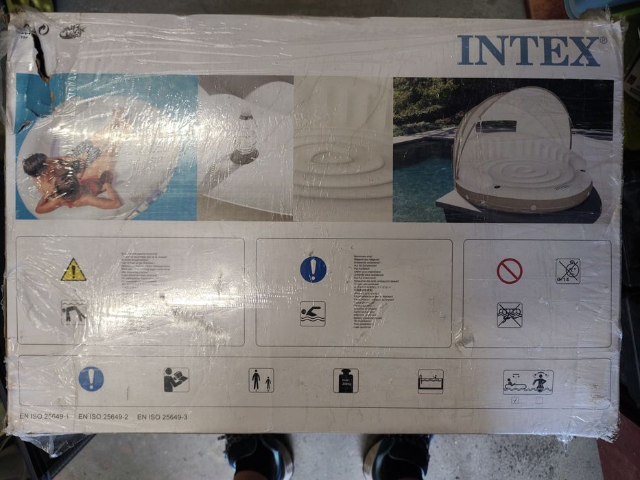 Intex . Materac. Pływająca wyspa z baldahimem .Nowa