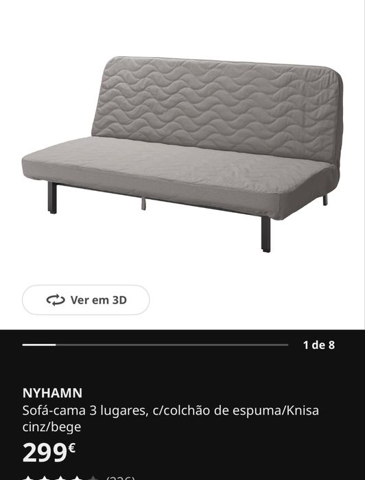 Sofa cama 3 lugares
