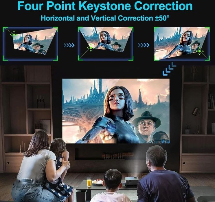 LED Projector 9500 Lumens + WiFi + Bluetooth + Office + Native 1080P/4K64738340036483121