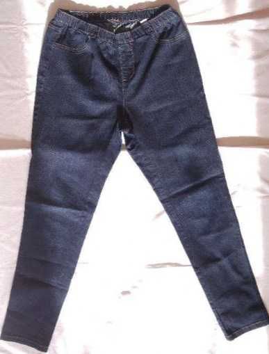 legginsy damskie jeans lekko gumowane