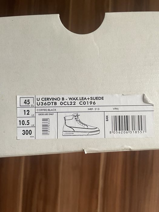 Buty jesienno-zimowe męskie Geox skórzane 45 nowe