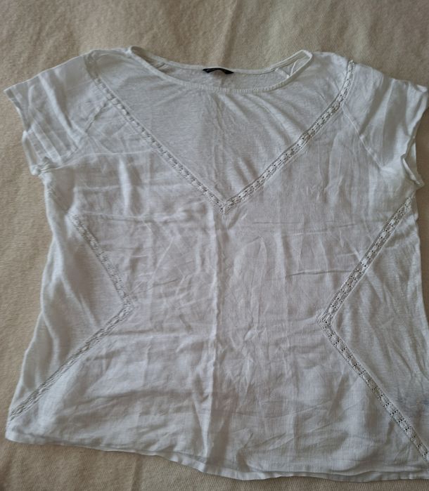 T-shirt com linho da massimo dutti