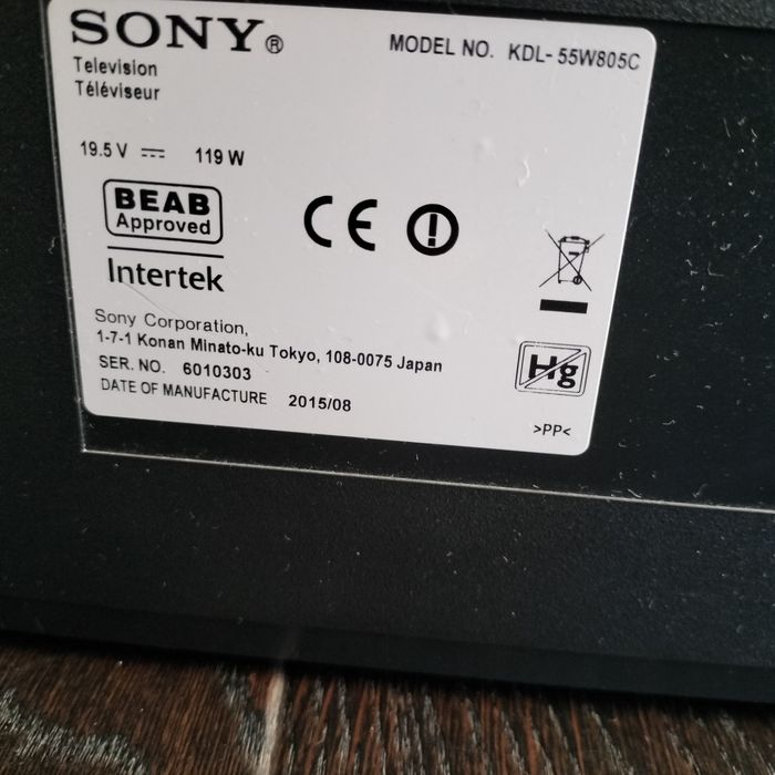 Sony kdl-55w805c  głośniki  podświetlenie