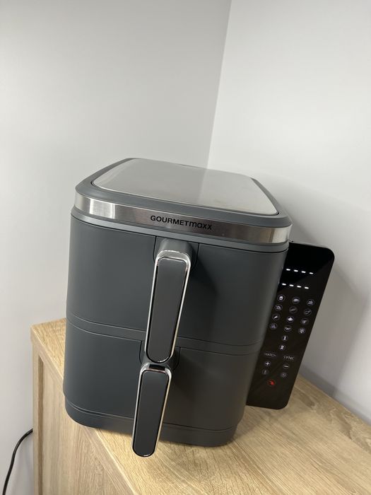 Потужний аерогриль GOURMETmaxx 2×5 л з сенсорним дисплеєм