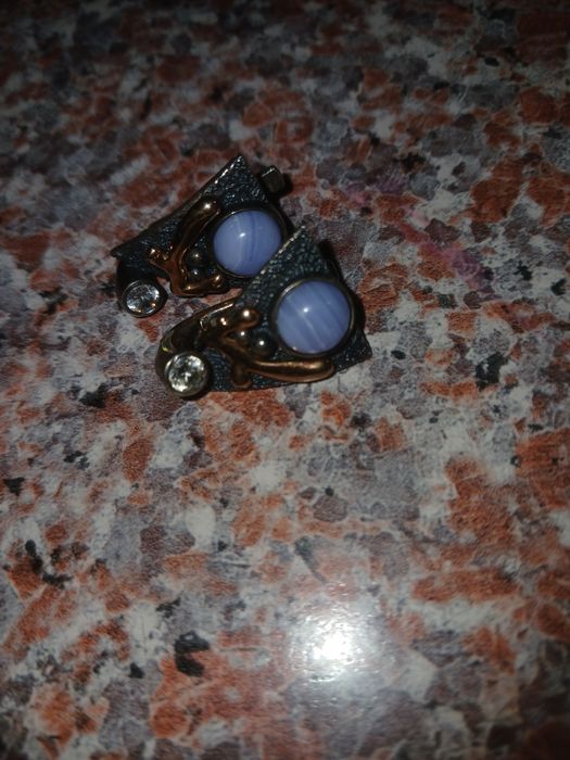 Сережки срібні, серёжки серебряные, серебро  позолота