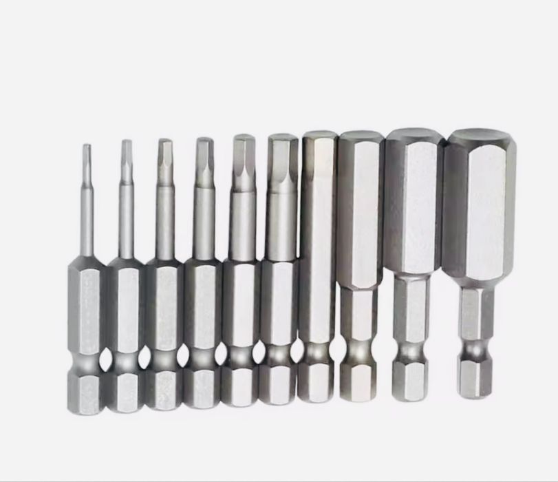 Набор10шт бит шестигранок повишеной прочности и износостойкости новий