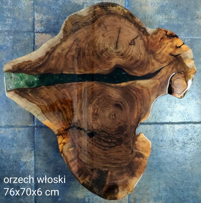 orzech włoski plastry live edge loft lampa stół