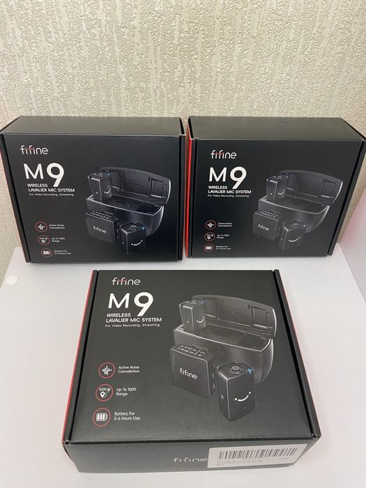 Мікрофонна радіосистема Fifine M9 Black | Для камери, смартфона | ТОПОВА ФІРМА ТА ЯКІСТЬ