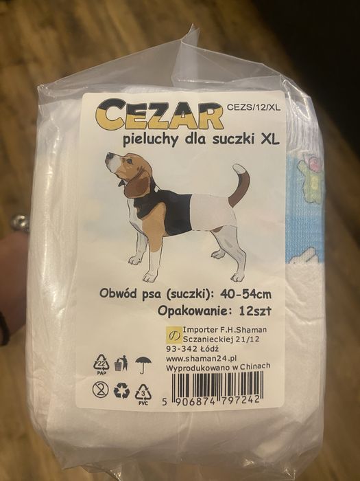Pieluchy dla suczek XL