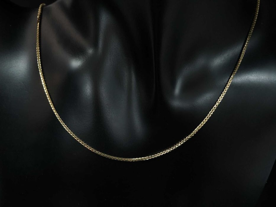 Złoto 585 - Złoty łańcuszek kostka