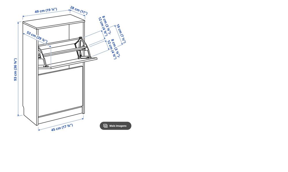 2 Sapateiras Brancas IKEA BISSA - Bom estado