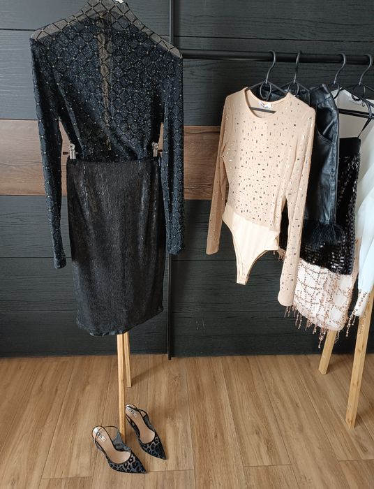 Spódnica cekinowa 36 S S/M cekiny midi