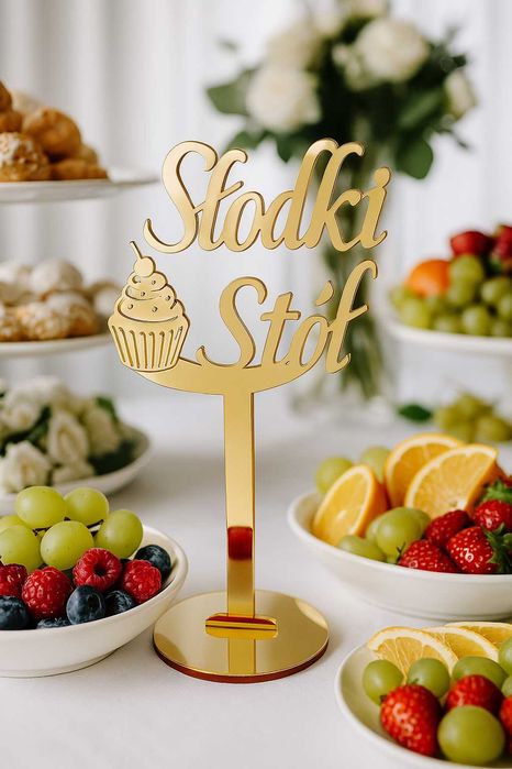 Tabliczka Na Stół Informacyjna Słodki Stół Dekoracje Weselne