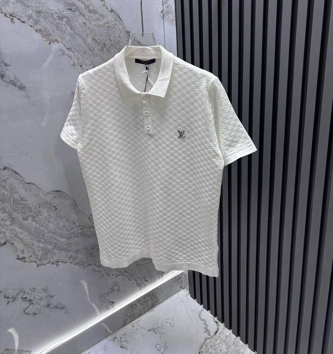 Polo sweterkowe lv Louis s meskie biale