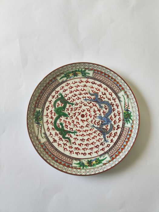 Prato vintage chinês 2 dragões