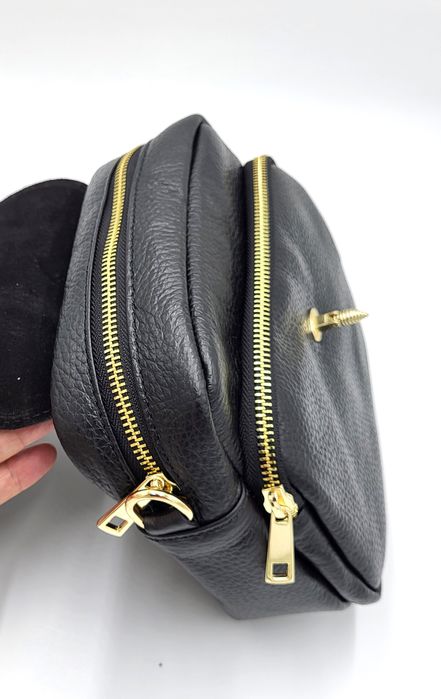 Torebka damska listonoszka pszczółka Laura Biaggi skóra naturalna