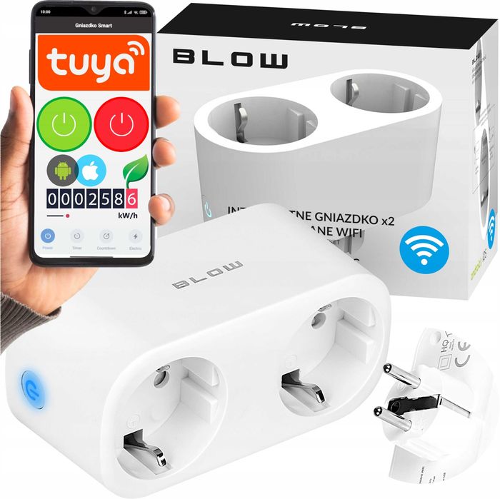 WATOMIERZ programator czasowy TUYA SMART WiFi podwójne gniazdo