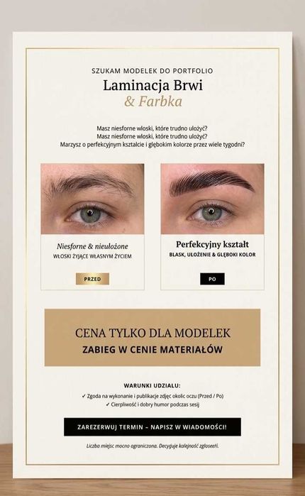 Makijaż okolicznościowy/ Laminacja brwi z farbką