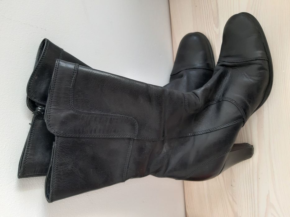 Skórzane botki r41