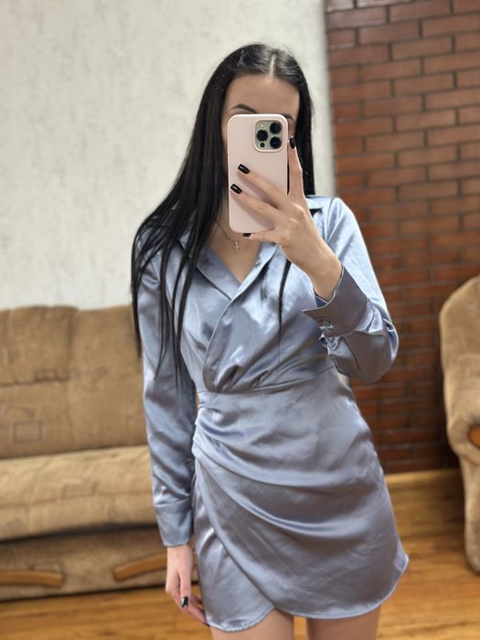 Сукня zara атласна