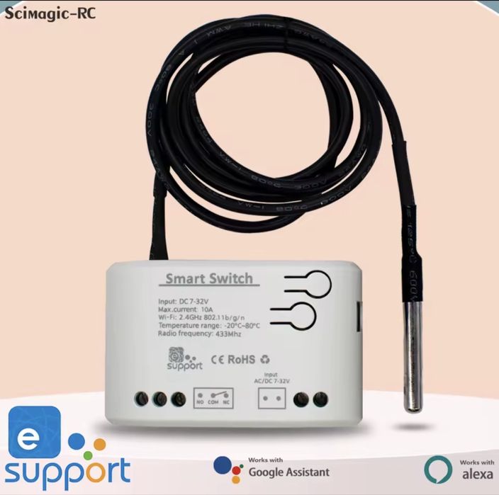 Умный переключатель температуры Wi-Fi, контроллер Ewelink, интеллектуальный термостат 2000 Вт с монитором энергопотребления