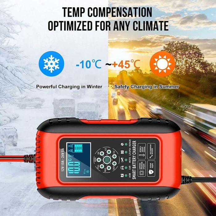 Автоматичний  Зарядний пристрій 12v 10A - 24v 5A