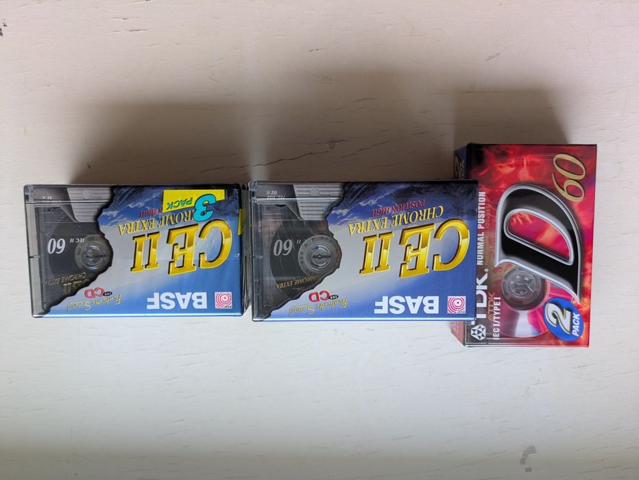 Cassetes k7 seladas. BASF e TDK