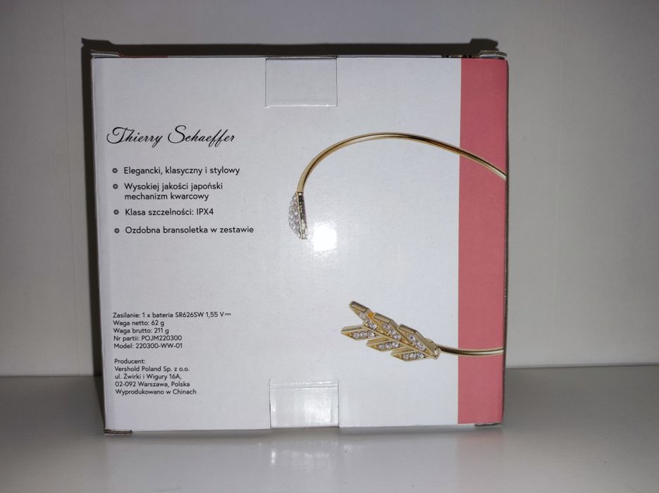 NOWY Zegarek damski + bransoletka Thierry Schaeffer