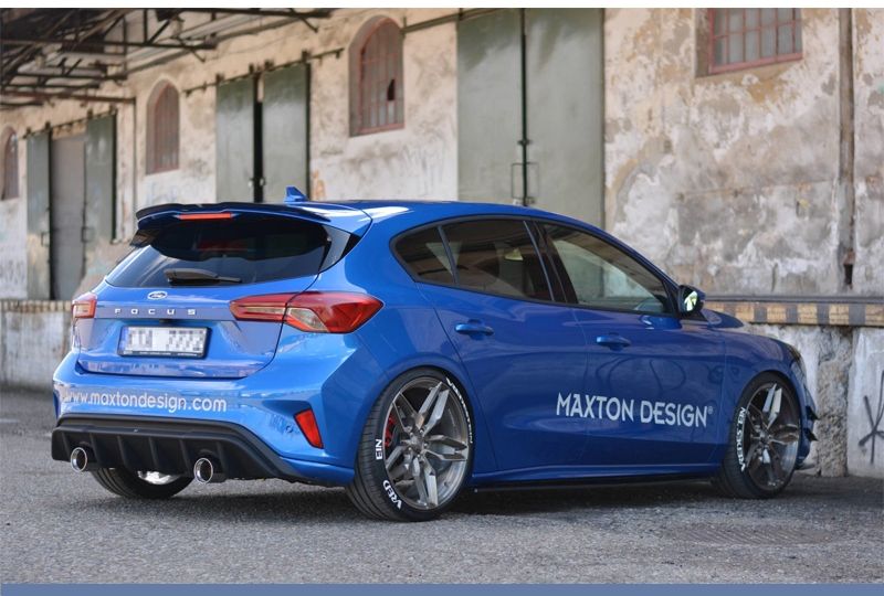 DIFUSOR TRASEIRO FORD FOCUS ST / ST-LINE MK4 2018-- PRETO BRILHANTE