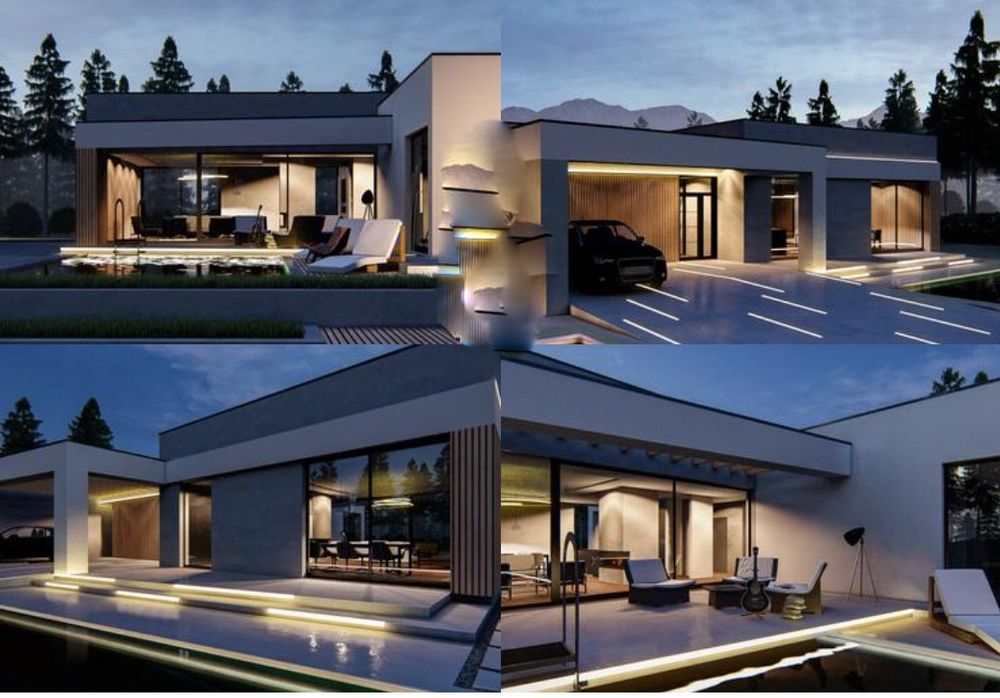 Projekt domu z płaskim dachem