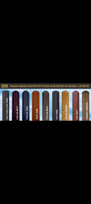 Sztachety metalowe panele poziome producent