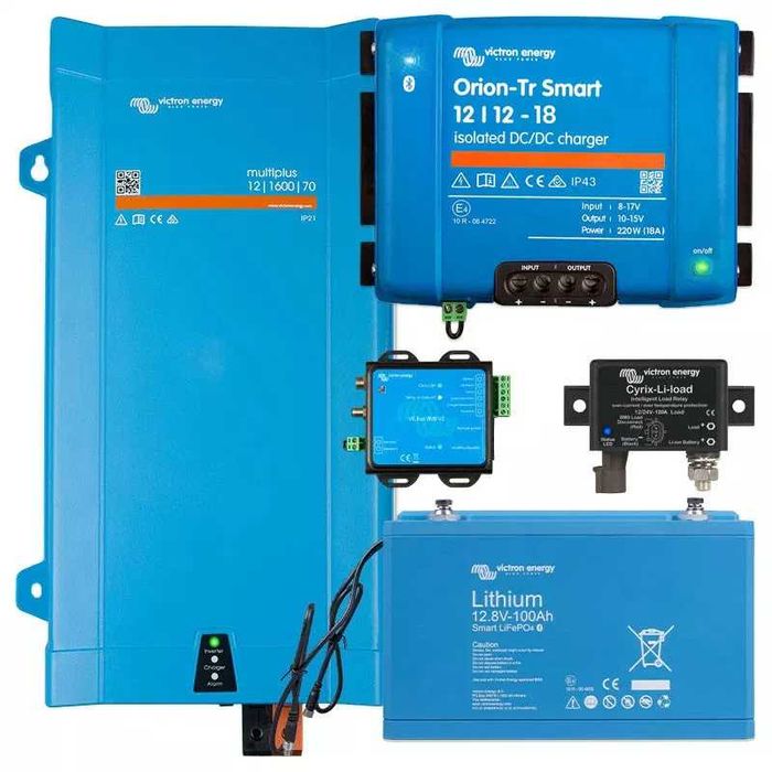 Victron Zasilanie w kamperze 1300W/230V LiFePO4 Orion-Tr BMS