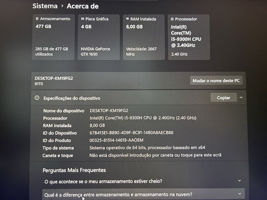 Lenovo Legion Gaming  - i5 9G