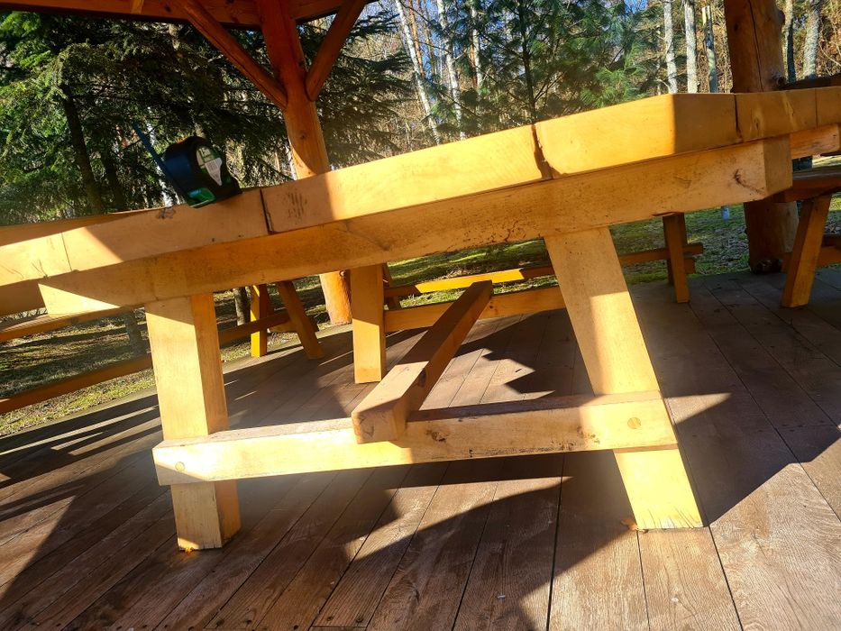 Meble ogrodowe, stół, ławy
