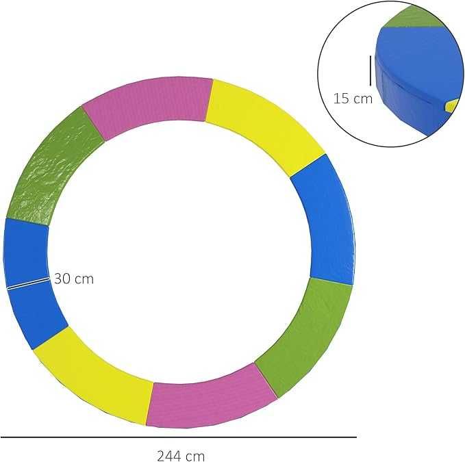 Osłona krawędzi trampoliny 244cm