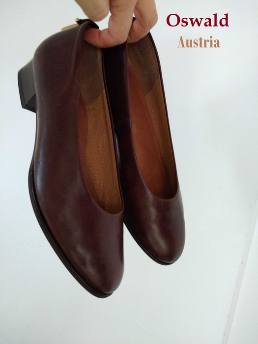 Czółenka luxury skóra naturalna Oswald. Nowe