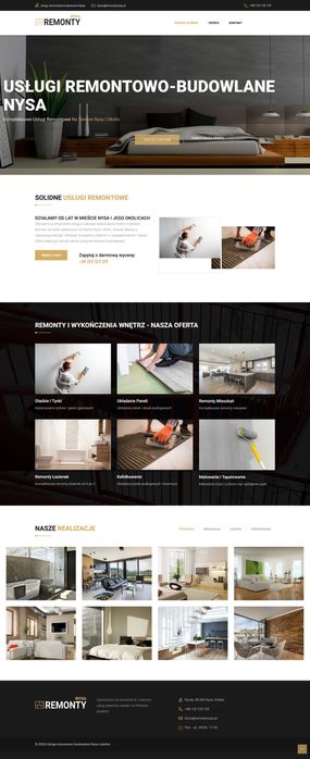 Sprzedam gotową stronę internetową remontynysa.pl