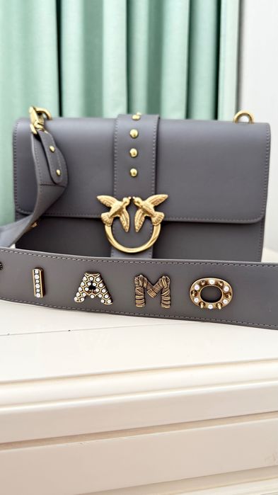 Сумка Pinko, стан нової, графіт, 2550 грн