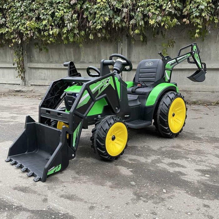 TRAKTOR Koparka JOHN DEERE Ładowarka Ciągnik Auto Akumulator 2 DZIECI