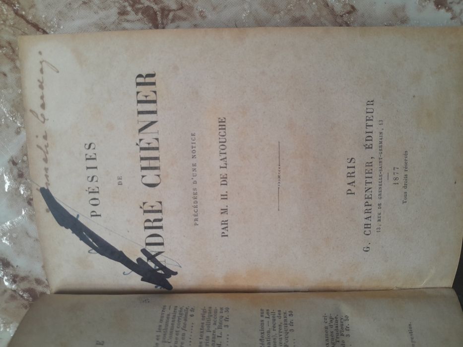 Poésies de Andre Chénier