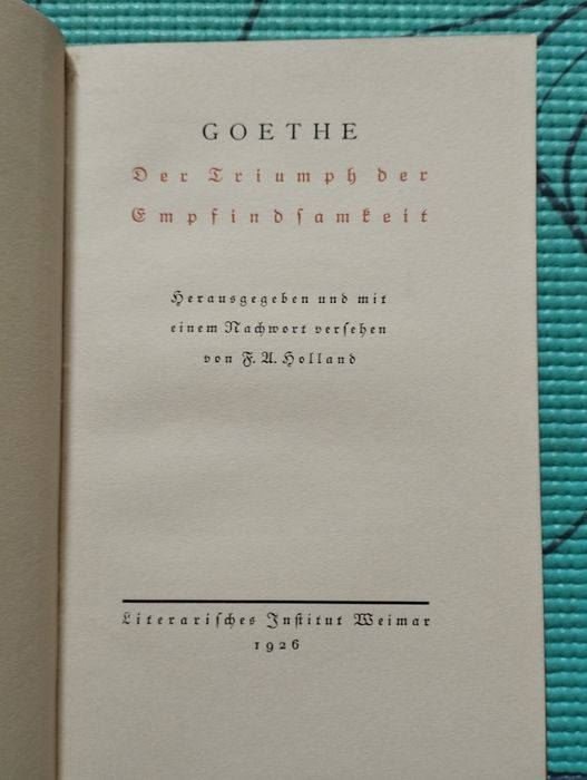 Dramat Goethego wydanie przedwojenne