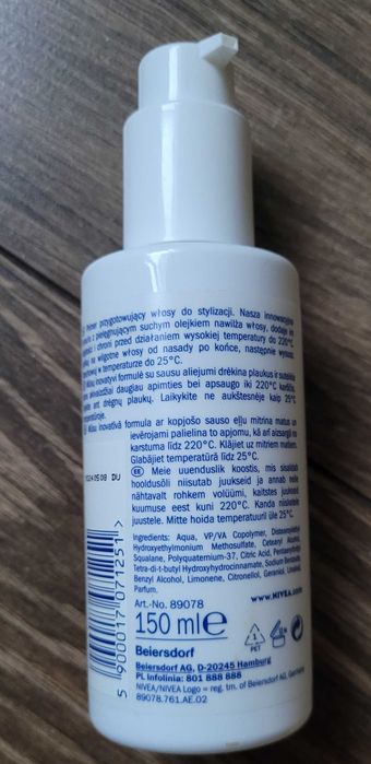 zestaw nivea volume plumping mousse Pianka do włosów + styling primer
