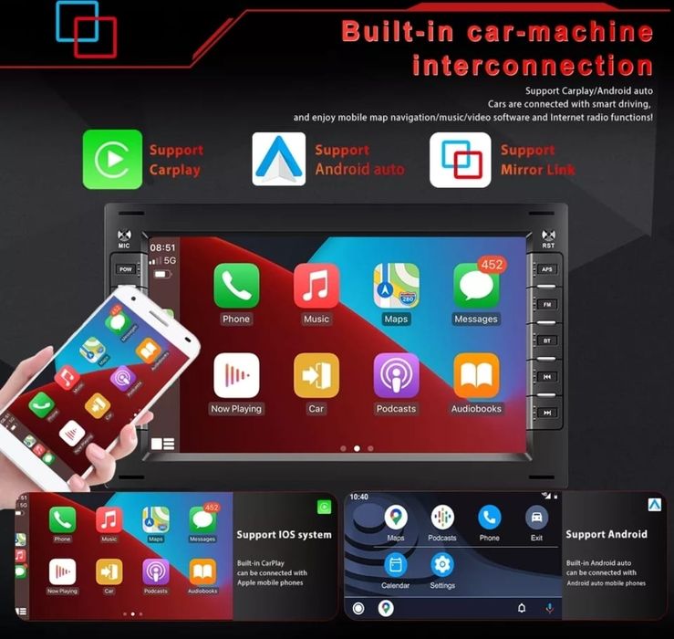 Auto Rádio Android GPS Volkswagen Golf 4 T5 Transporter Seat Skoda Ford...